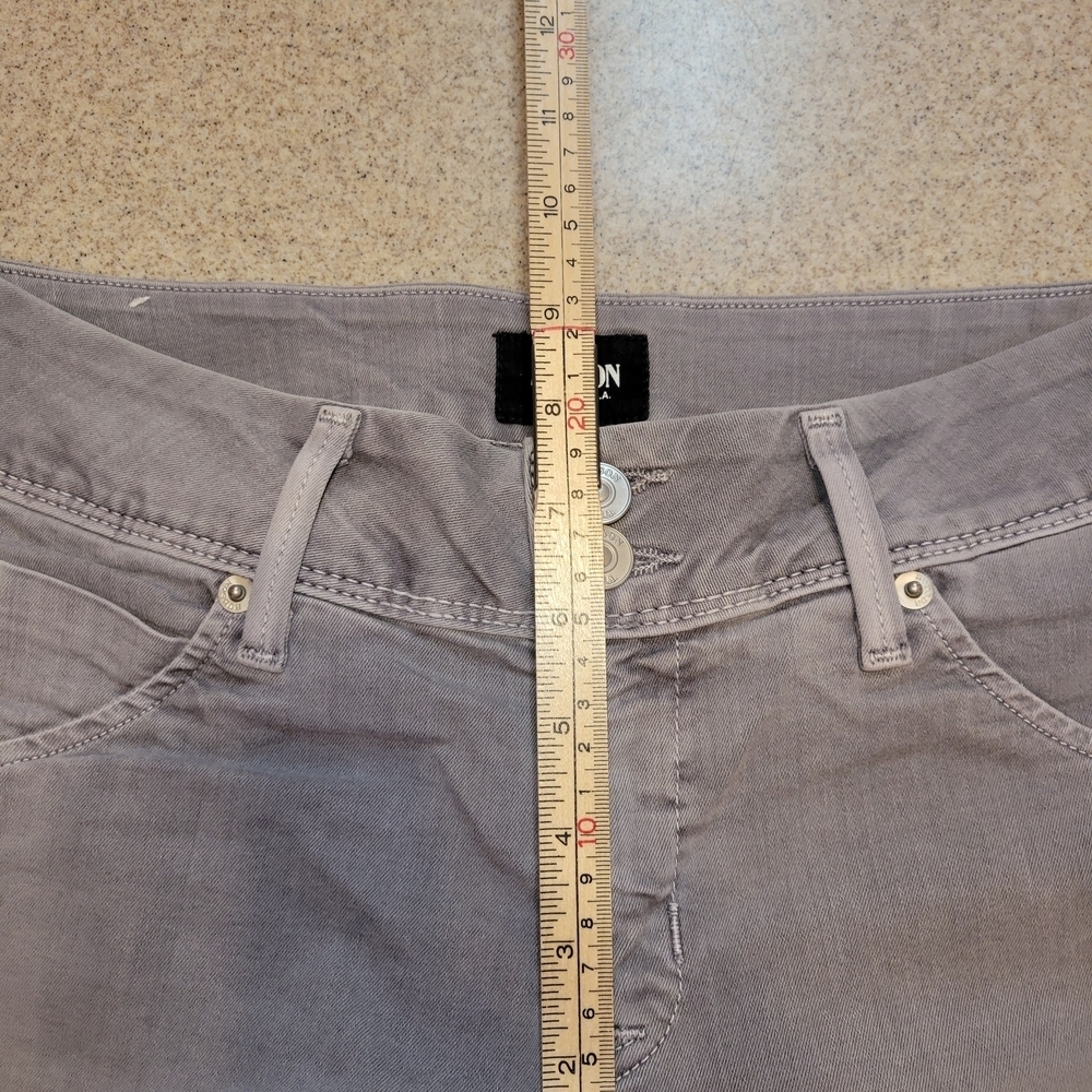 Hudson Crop Collin Light Gray Skinny Jeans Size 27 - Picture 6 of 16